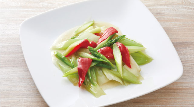 アスパラとセロリ炒め